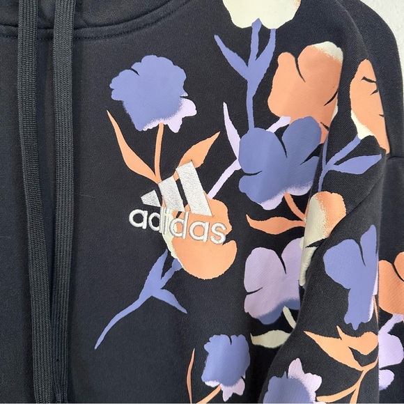 Adidas Floral Black Hoodie - Picture 5 of 12